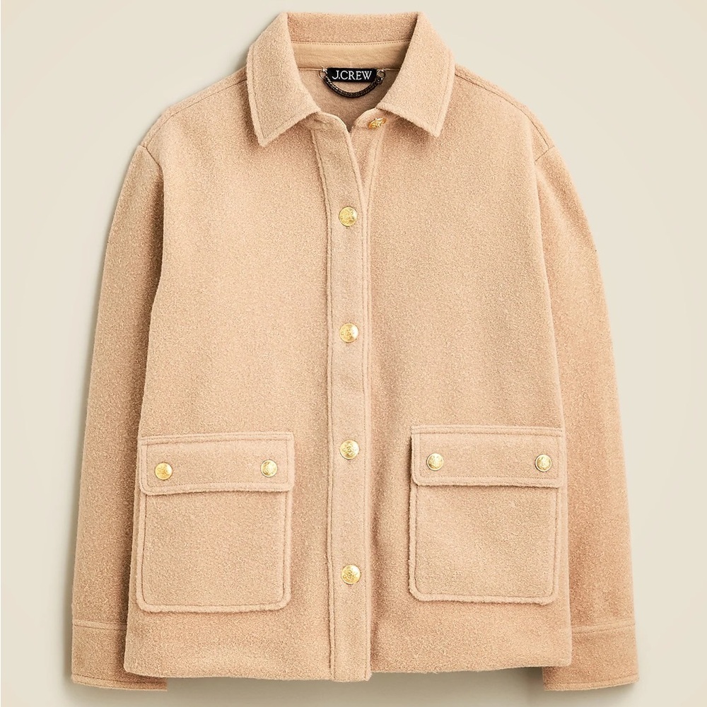 J. Crew Beige Jacket with Gold Accents